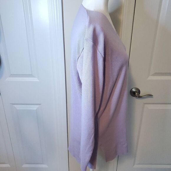 St. Michael Marks Spencer Lilac Vneck tunic sweater L - Picture 6 of 9